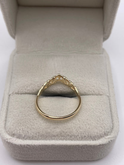 9ct gold keepers wishbone ring