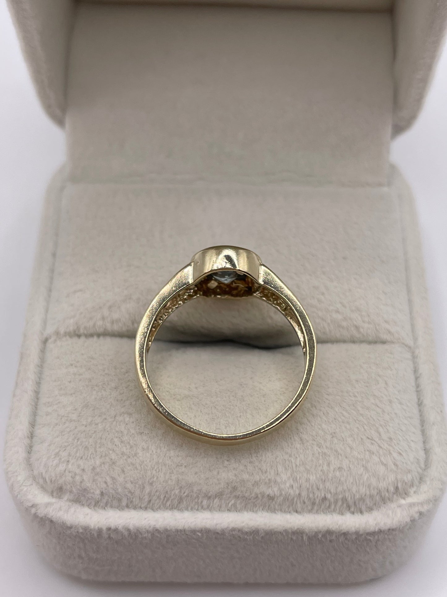9ct gold blue topaz ring