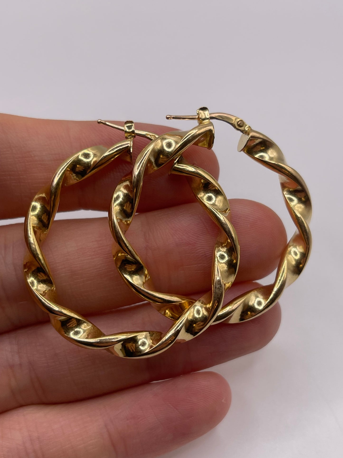 9ct gold creole earrings