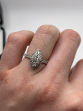 Load image into Gallery viewer, 18ct white gold 1ct diamond cluster ring

