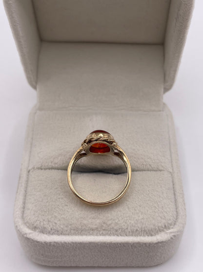 9ct gold agate ring