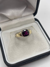 Load image into Gallery viewer, 9ct gold garnet and diamond ring
