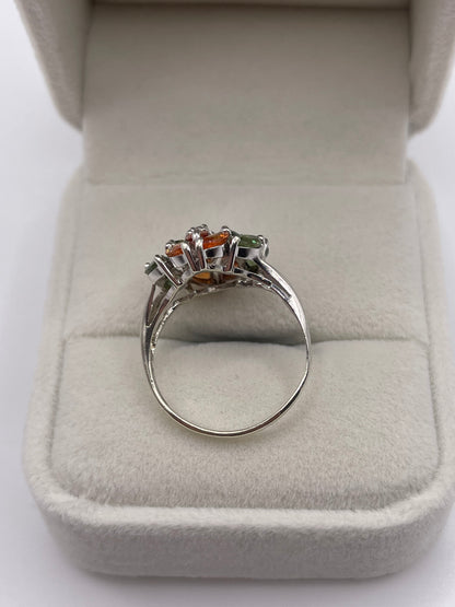 9ct white gold sapphire and diamond ring