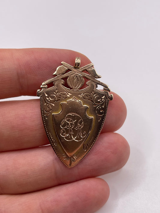 9ct rose gold fob pendant