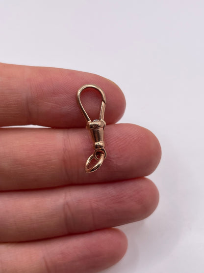 9ct rose gold dog clip 17