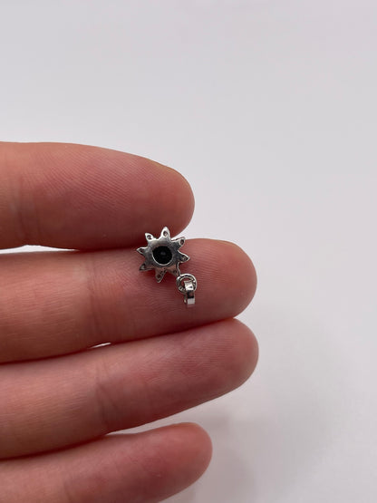 9ct white gold sapphire and diamond pendant