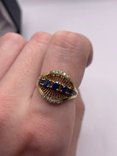 Load image into Gallery viewer, 14ct gold sapphire and diamond ring
