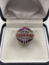 Load image into Gallery viewer, 9ct gold tourmaline, tanzanite and amethyst ring
