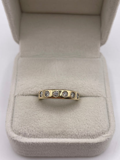 9ct gold 50 point diamond ring