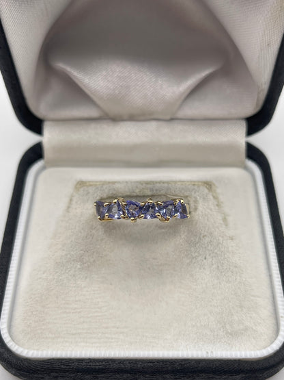 9ct gold tanzanite ring