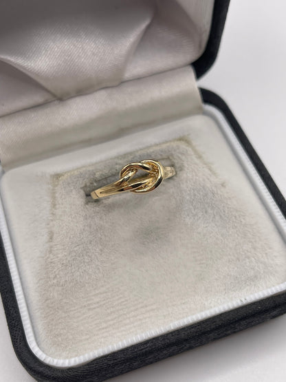 9ct gold knot ring