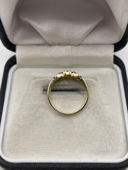 9ct gold diopside ring