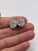 Load image into Gallery viewer, 9ct white gold diamond earrings
