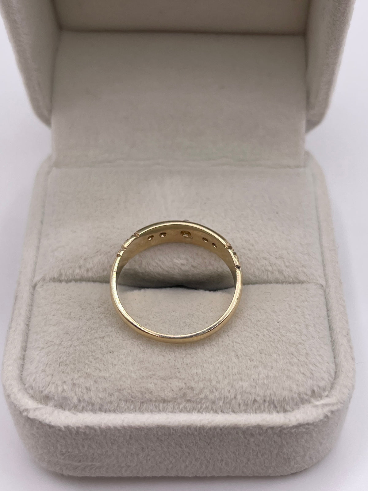 9ct gold pearl gypsy ring
