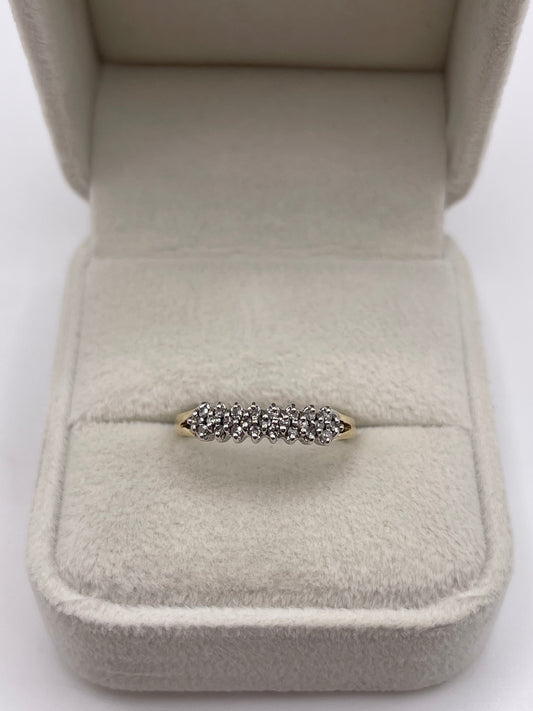 9ct gold diamond ring