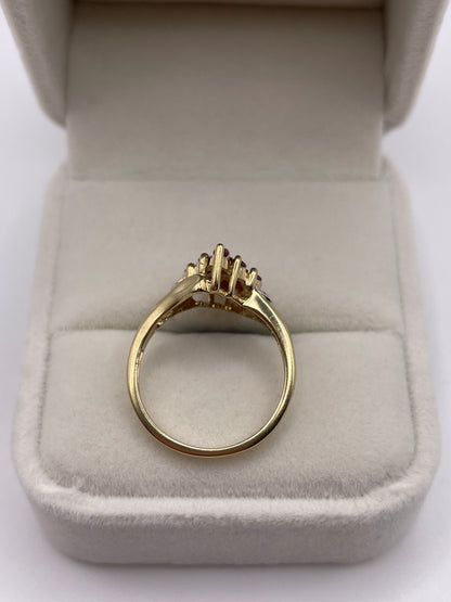 9ct gold ruby and diamond ring