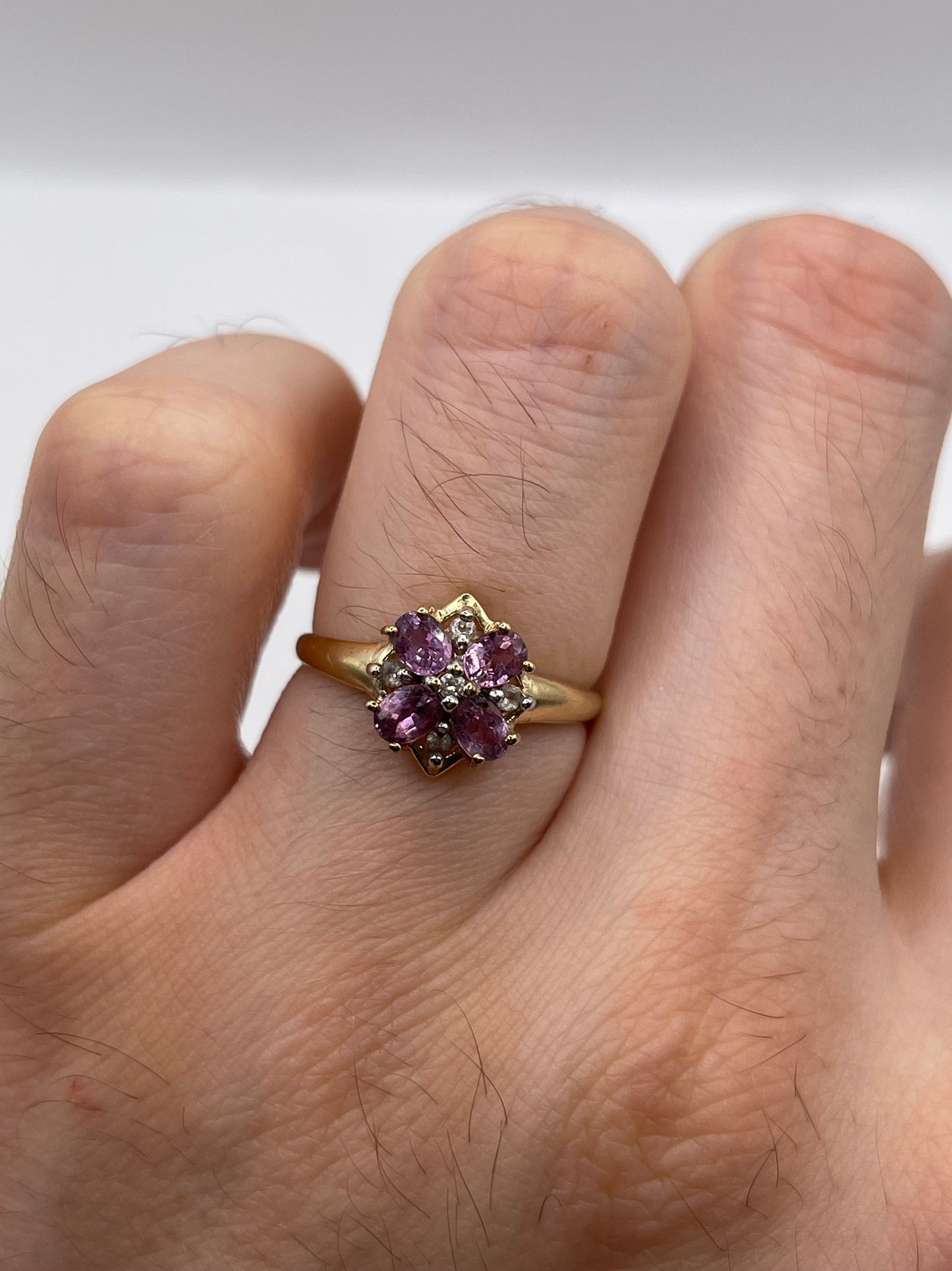 9ct gokd tourmaline and zircon ring