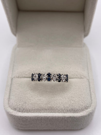9ct gold sapphire and diamond ring
