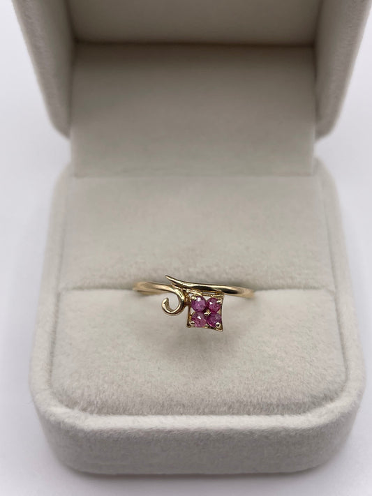 9ct gold ruby ring