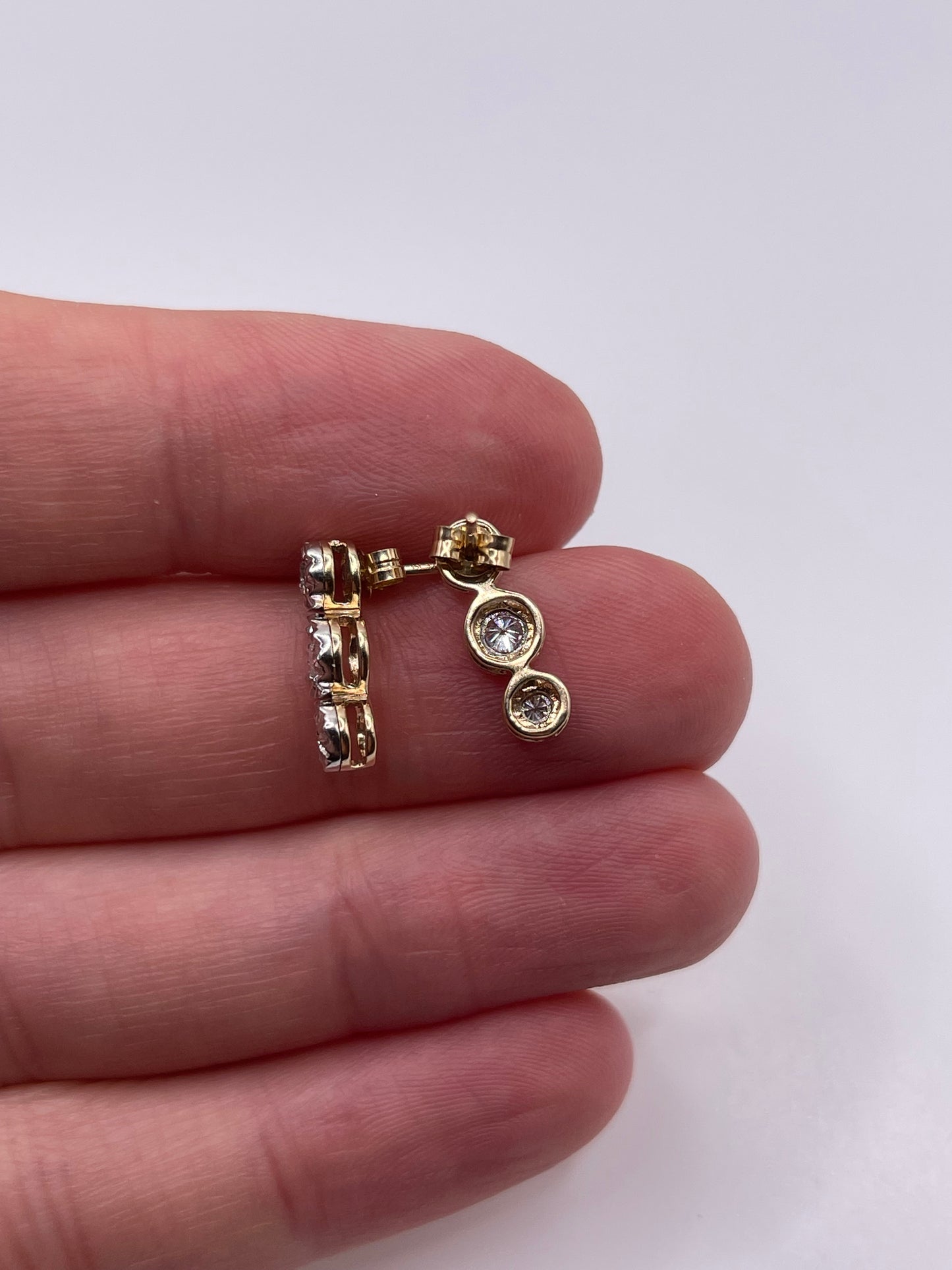 9ct gold diamond earrings