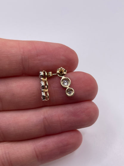 9ct gold diamond earrings