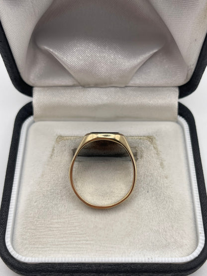 9ct gold bloodstone signet ring