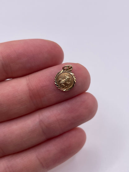9ct gold st Christopher charm