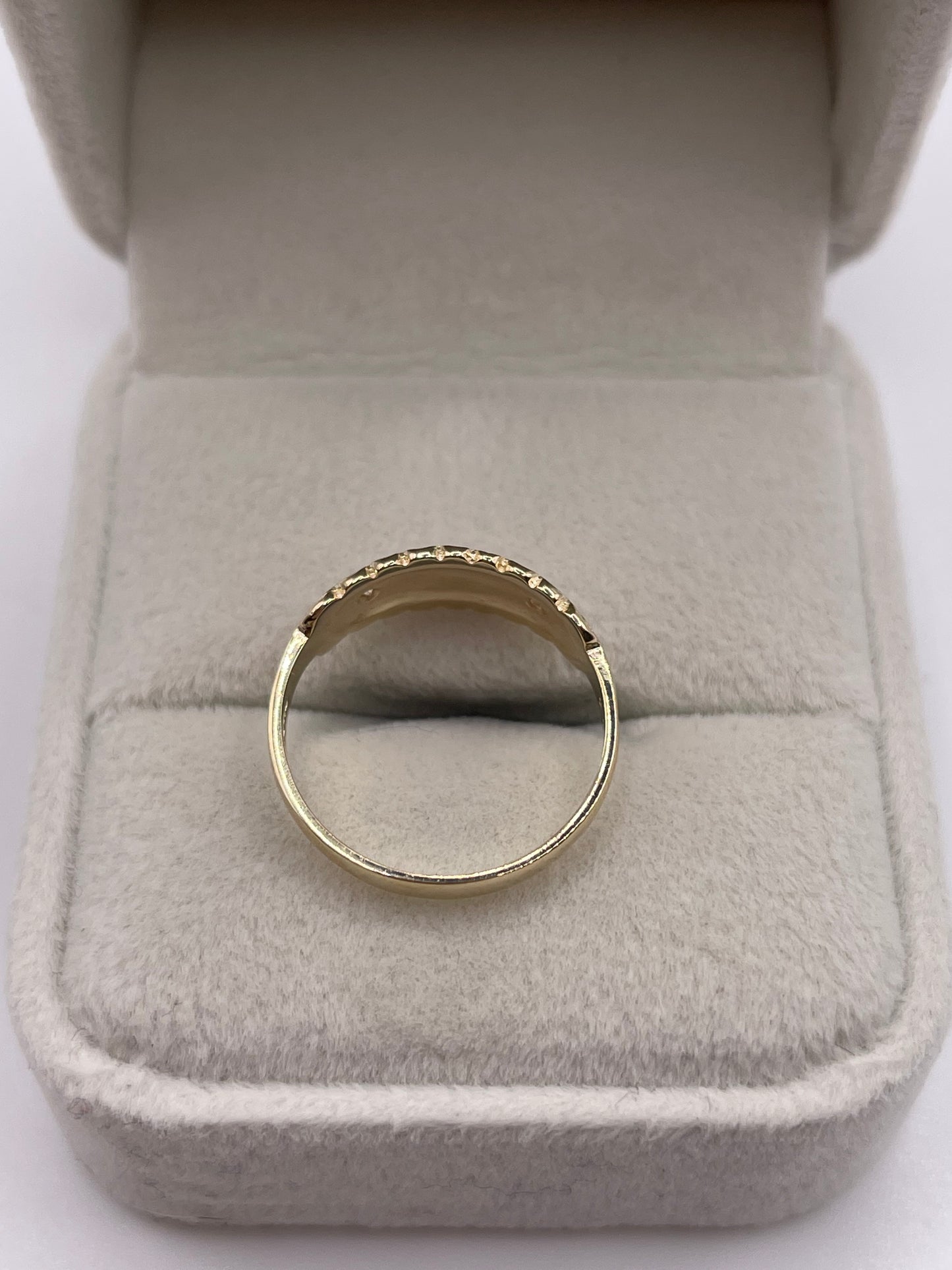 9ct gold diamond and pearl ring