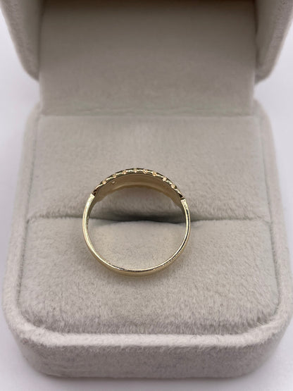 9ct gold diamond and pearl ring
