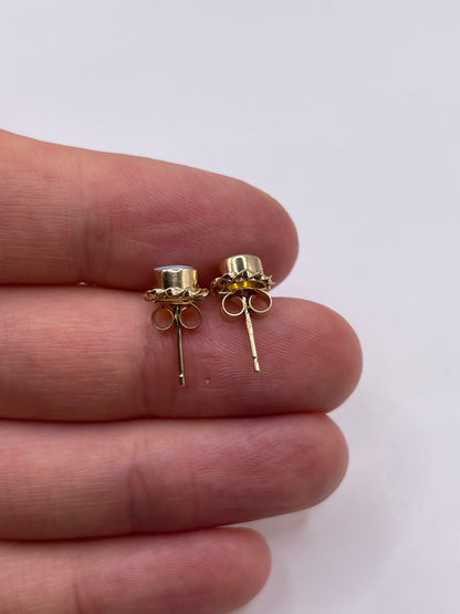 9ct gold opal earrings
