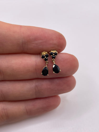 9ct gold sapphire earrings