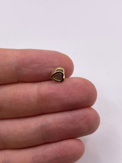 9ct gold blue topaz heart pendant