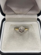 Load image into Gallery viewer, 18ct gold diamond cluster ring
