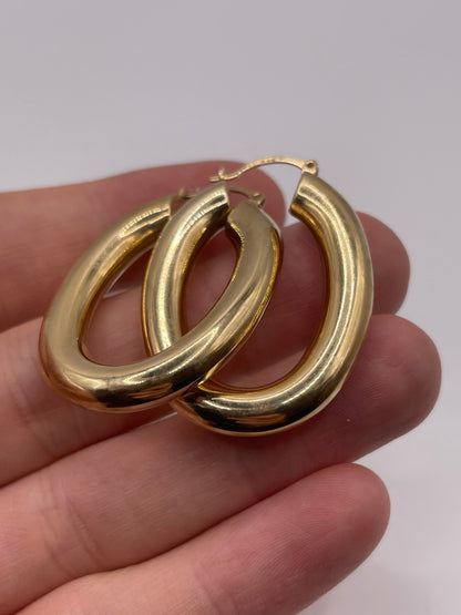 9ct gold creole earrings