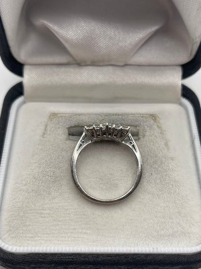 Platinum 1ct diamond cluster ring