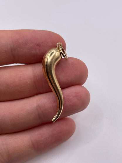 9ct gold horn of plenty pendant