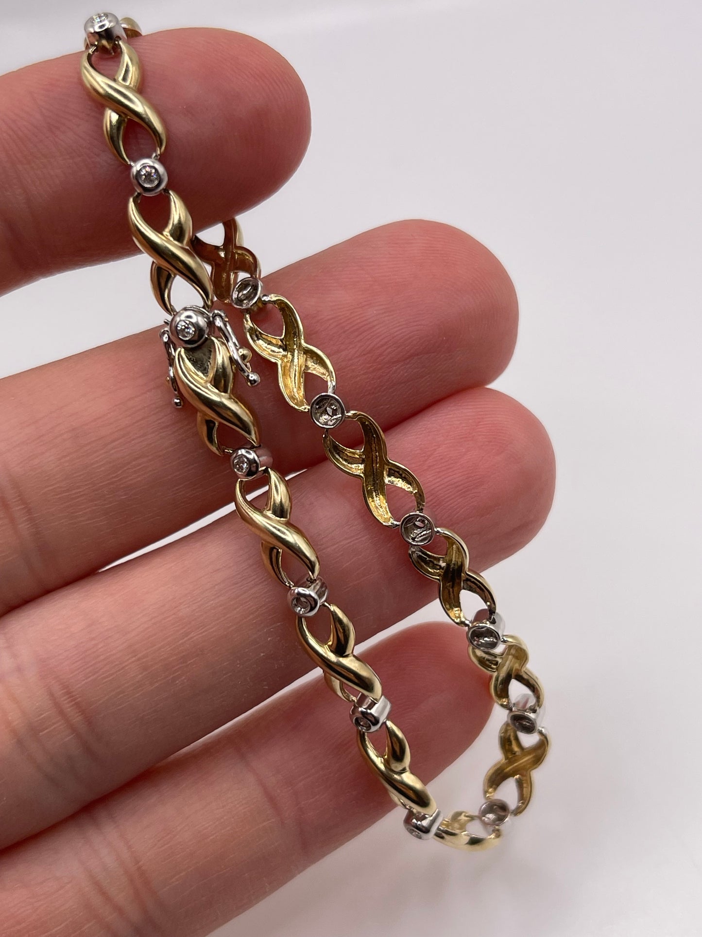 9ct gold diamond bracelet