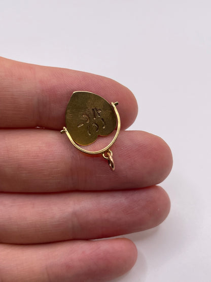 9ct gold I love you spinner charm