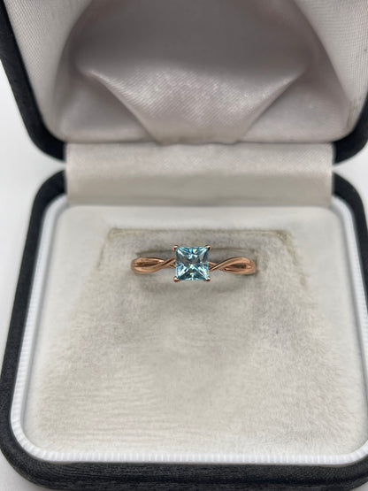 9ct rose gold topaz ring