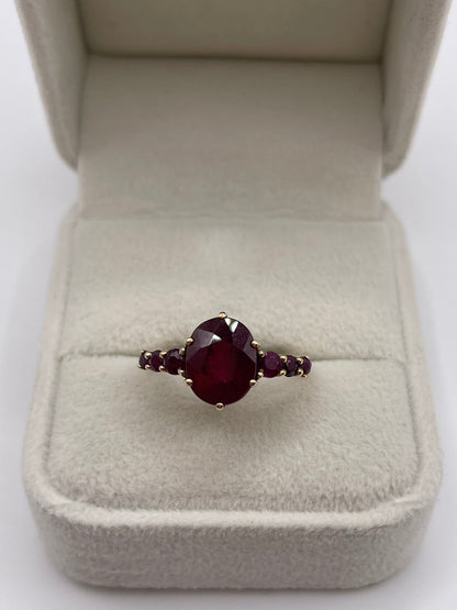 9ct gold ruby ring
