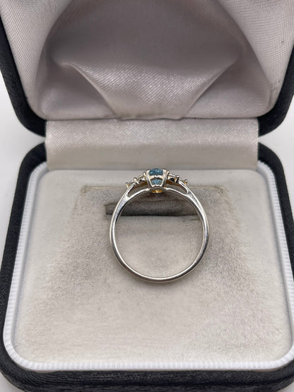 Silver topaz ring