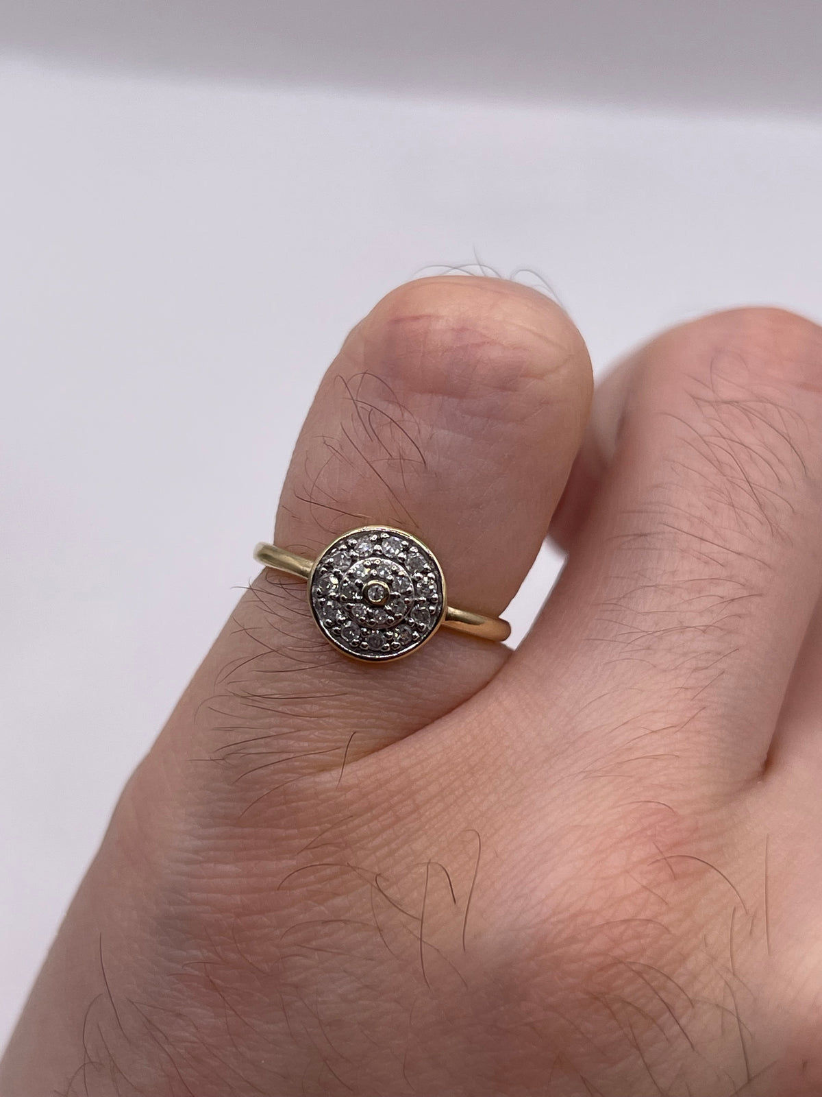 9ct gold diamond cluster ring