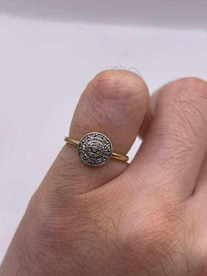 9ct gold diamond cluster ring