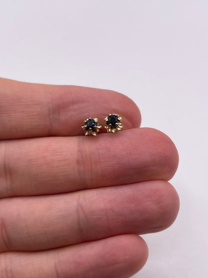 9ct gold sapphire earrings