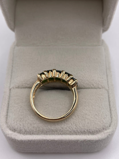 9ct gold diopside ring