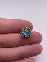 Load image into Gallery viewer, 9ct gold blue topaz pendant
