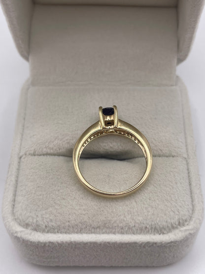 9ct gold iolite ring