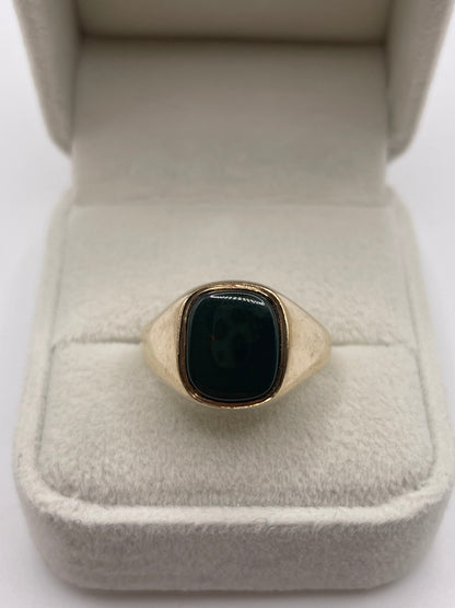 9ct gold bloodstone signet ring
