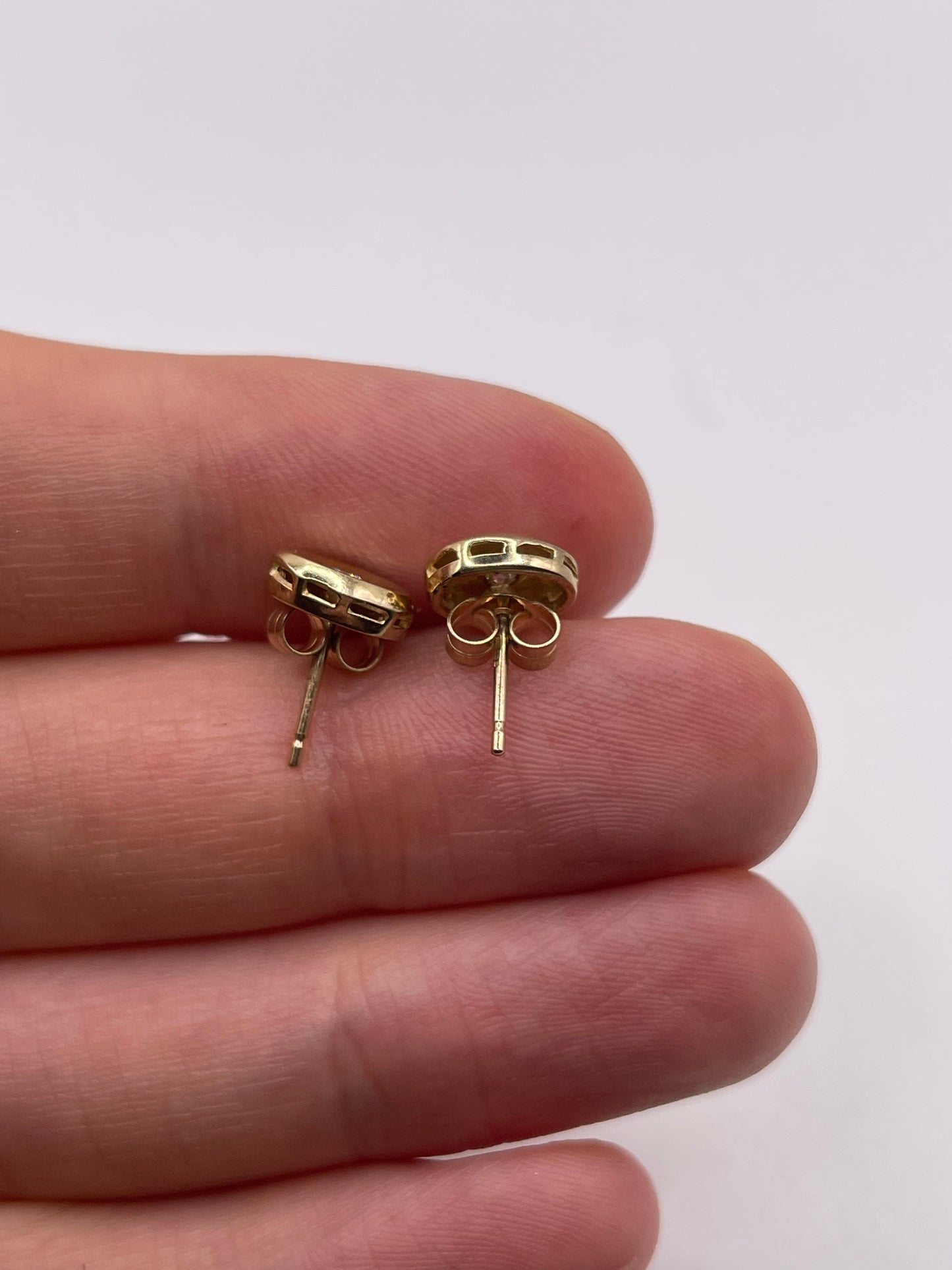 9ct gold diamond earrings