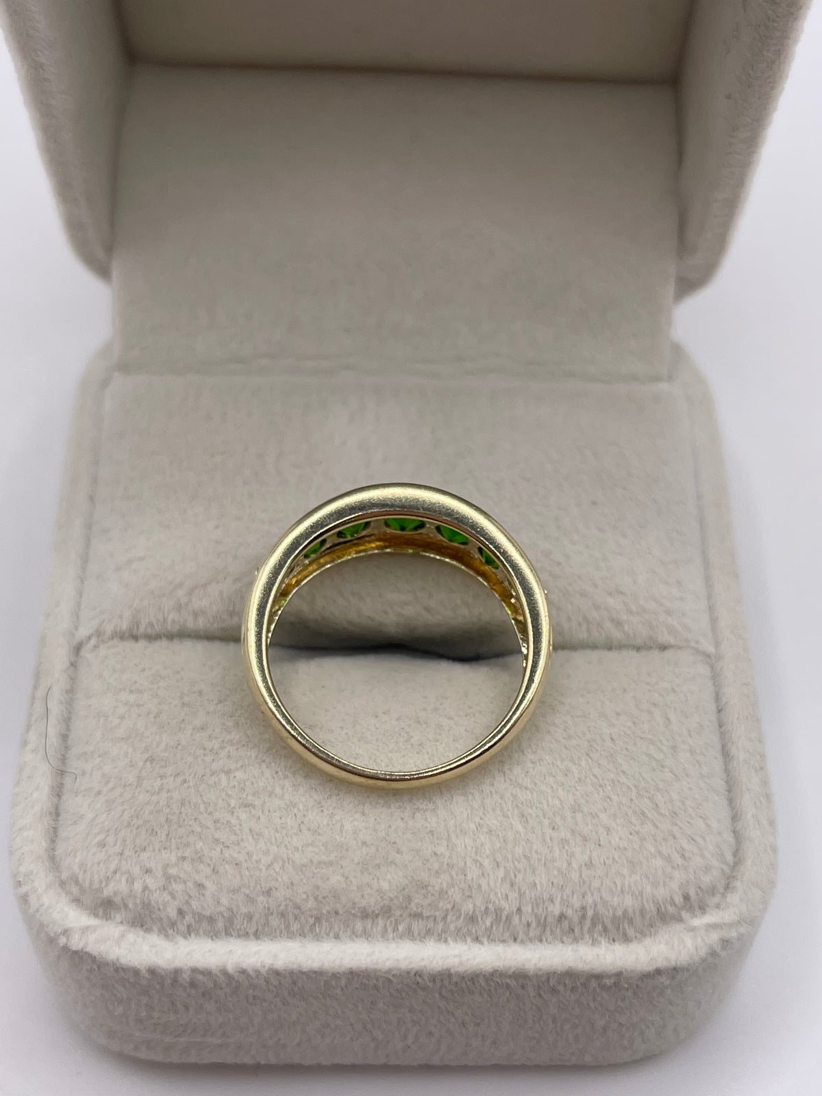 9ct gold diopside ring